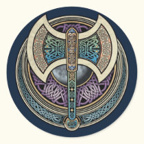 Knotwork Labrys Stickers