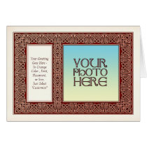 Knotwork Pattern Photo Frame Greeting Card