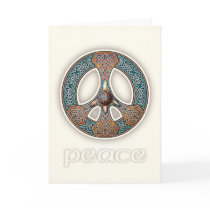 Knotwork Peace Sign Greeting Card
