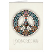 Knotwork Peace Sign Greeting Card