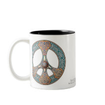 Knotwork Peace Sign Mug