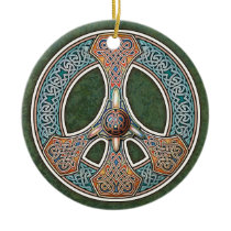 Knotwork Peace Sign Pendant/Ornament