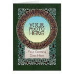 Knotwork Ring Border Photo Frame Greeting Card