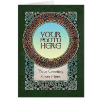 Knotwork Ring Border Photo Frame Greeting Card