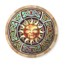 Knotwork Sun Face Magnet by Ars_Celtica Knotwork Sun Face Magnet