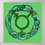Knotwork Transgender Symbol posters