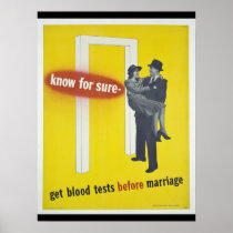 Know for sure...get blood tests for STD diseases Posters
