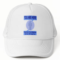 Know God, Know Happiness. No God, No Happiness hats