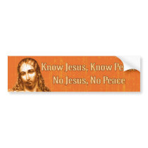 Know Jesus bumper stickers