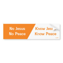 Know Jesus, Know Peace bumper stickers by Christ_Centered Know Jesus, Know Peace bumper stickers