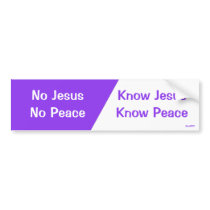 Know Jesus, Know Peace bumper stickers by Christ_Centered Know Jesus, Know Peace bumper stickers