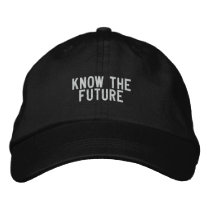 know the future embroidered hats