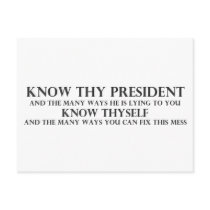 Know Thy President Postcards