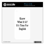 Know What It Is It's Time For English Skins For The iPhone 4