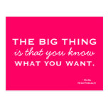 Know What You Want - Inspirational Postcard