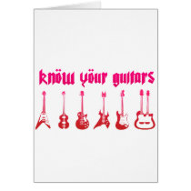 Know Your Guitar - Emo Alternative Grunge Rock Cards