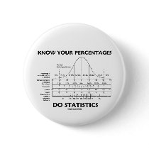 Know Your Percentages Do Statistics (Stats Humor) Button