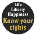 Know your rights 2 stickers