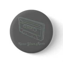 Know Your Roots - Cassette Green buttons by Palette8Bit Know Your Roots - Cassette Green buttons
