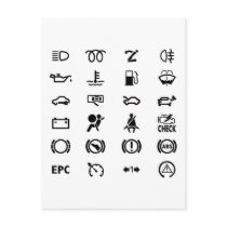 Know Your Warning Signs postcards by MeisterGaugeFaces Know Your Warning Signs postcards