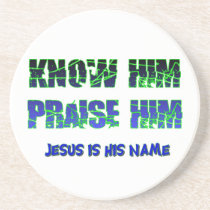 Knowing Jesus and praising him coasters