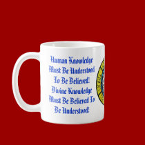Knowledge Human and Divine mugs
