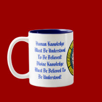 Knowledge Human and Divine mugs