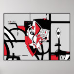 knowledge in black and red poster