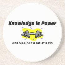 Knowledge is power and God has both Christian coasters