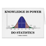 Knowledge Is Power Do Statistics (Stats Humor) Greeting Card