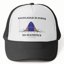 Knowledge Is Power Do Statistics (Stats Humor) Hats