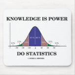 Knowledge Is Power Do Statistics (Stats Humor) Mousepads