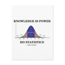 Knowledge Is Power Do Statistics (Stats Humor) postcards by wordsunwords Knowledge Is Power Do Statistics (Stats Humor) postcards