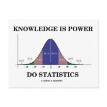 Knowledge Is Power Do Statistics (Stats Humor) postcards by wordsunwords Knowledge Is Power Do Statistics (Stats Humor) postcards