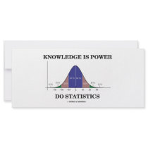 Knowledge Is Power Do Statistics (Stats Humor) rack cards