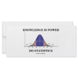 Knowledge Is Power Do Statistics (Stats Humor) Custom Rack Card