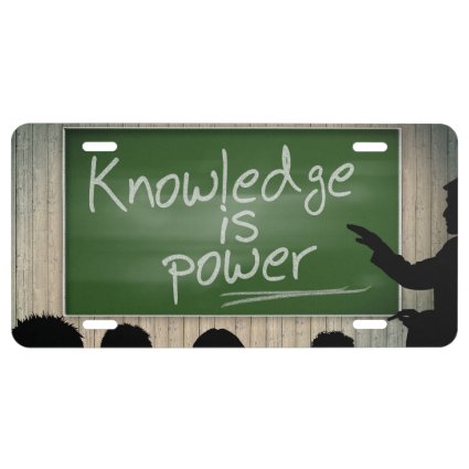 Knowledge is Power License Plate