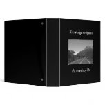 Knowledge navigates the travels of life 3 ring binder