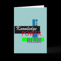 Knowlege is Power - Read Blank Card cards