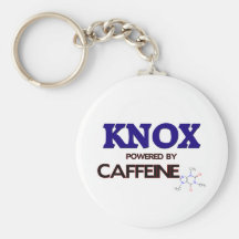 Knox powered by caffeine key chain