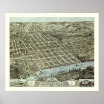 Knoxville, TN Panoramic Map - 1871 Posters