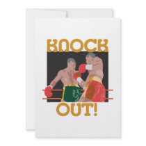 KO knock out boxing vector design Invitations