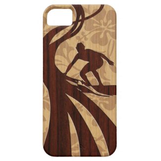 Koa Wood Surfer Surfboard iPhone 5 Cases