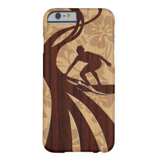 Koa Wood Surfer Surfboard iPhone 6 case