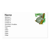 Koala - Australian Tree Living Marsupial Business Card Templates