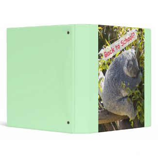 Koala Back to School Binder binder