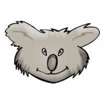 koala bear face design photo sculptures