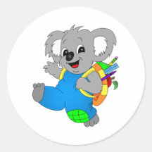 Koala Bear with backpack Sticker