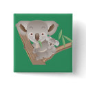 Koala Family buttons by Wildlifeshoppe Koala Family buttons