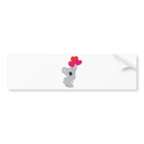 Koala Heart Balloons Bumper Stickers